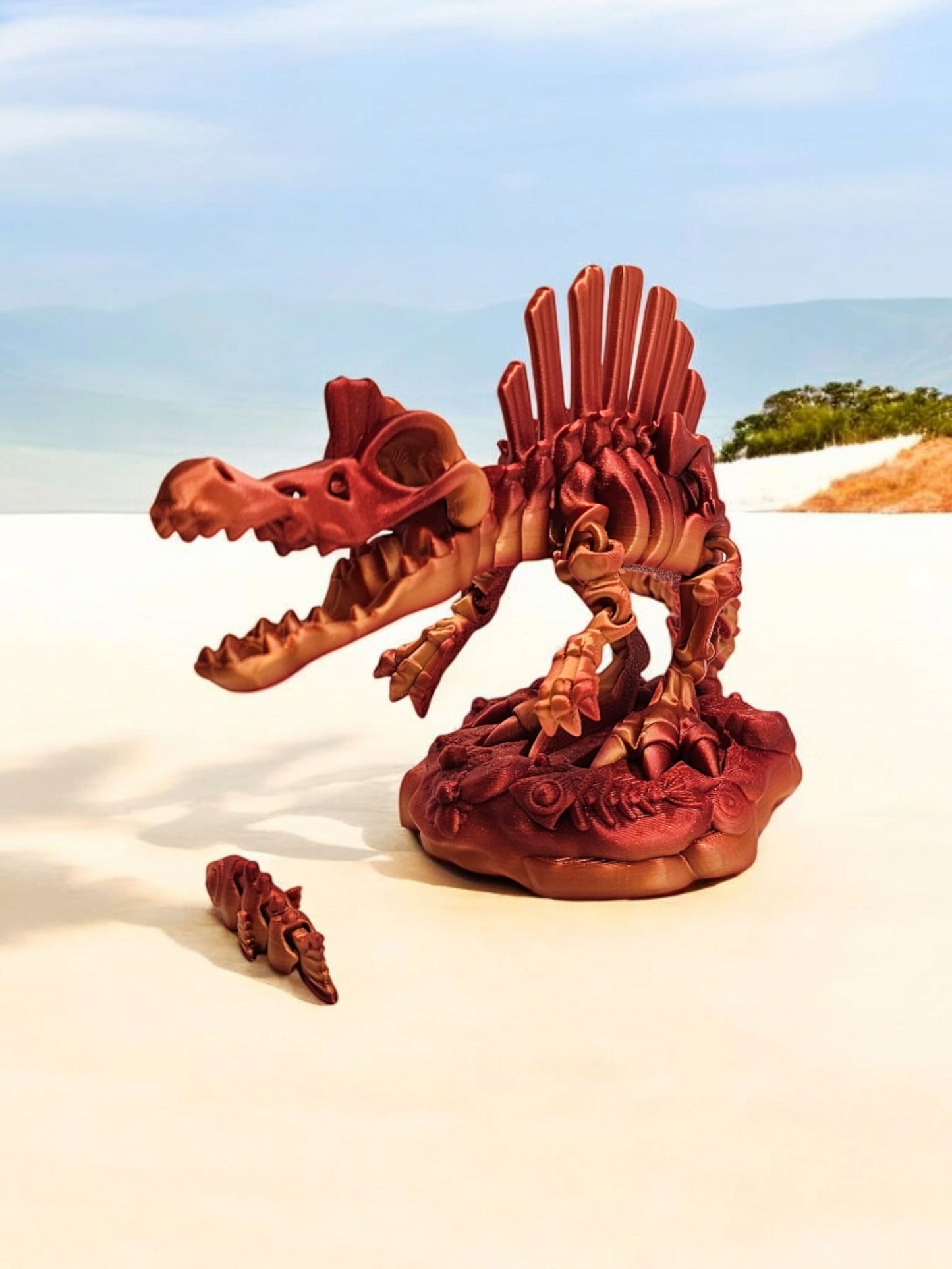 Moveable Spinosaurus Dino Model | 3D Printed Jurassic Toy | Realistic Skeleton Fossil
