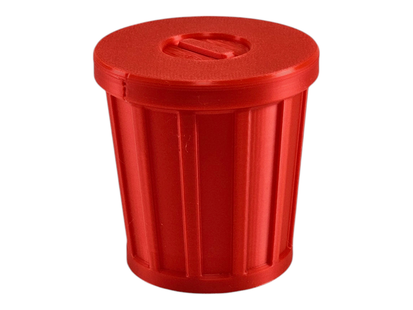 3D Printed Fox Family Toy Set with Trash Can - Fun and Unique Fox Figures for Kids - Eco-Friendly Playtime
