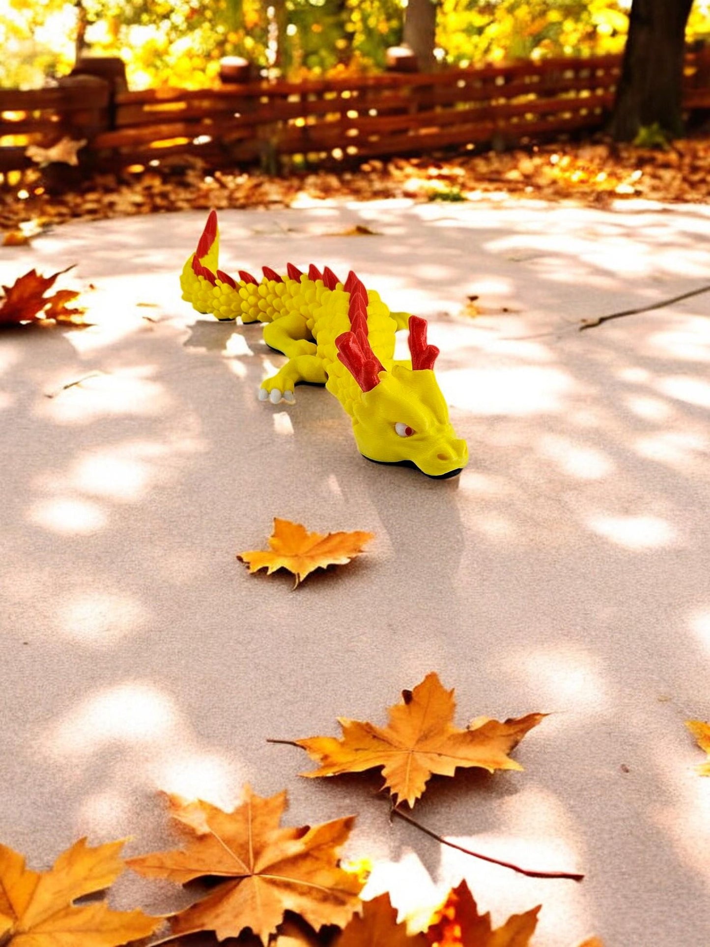 Set of 4 Articulated 3D Printed Dragons with Dragon Egg, Multi-Colored Flexible Dragon Figures, Unique Fantasy Gift Set for Dragon Lovers