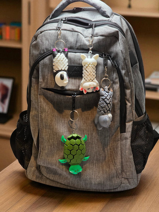 3D Printed Articulated Mesh Buddy Keychains – Cute Animal Backpack, Purse & Key Accessories