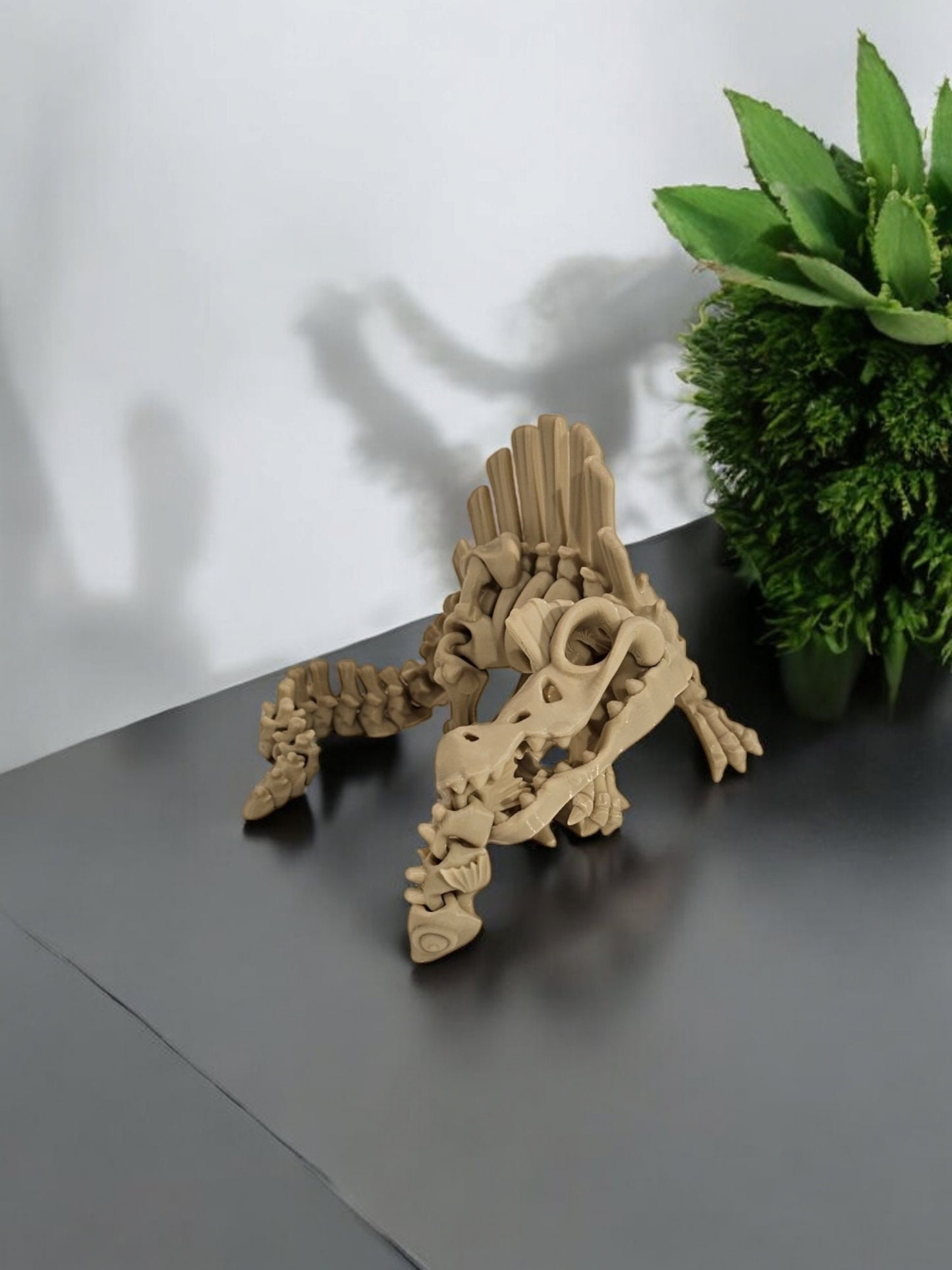 Moveable Spinosaurus Dino Model | 3D Printed Jurassic Toy | Realistic Skeleton Fossil