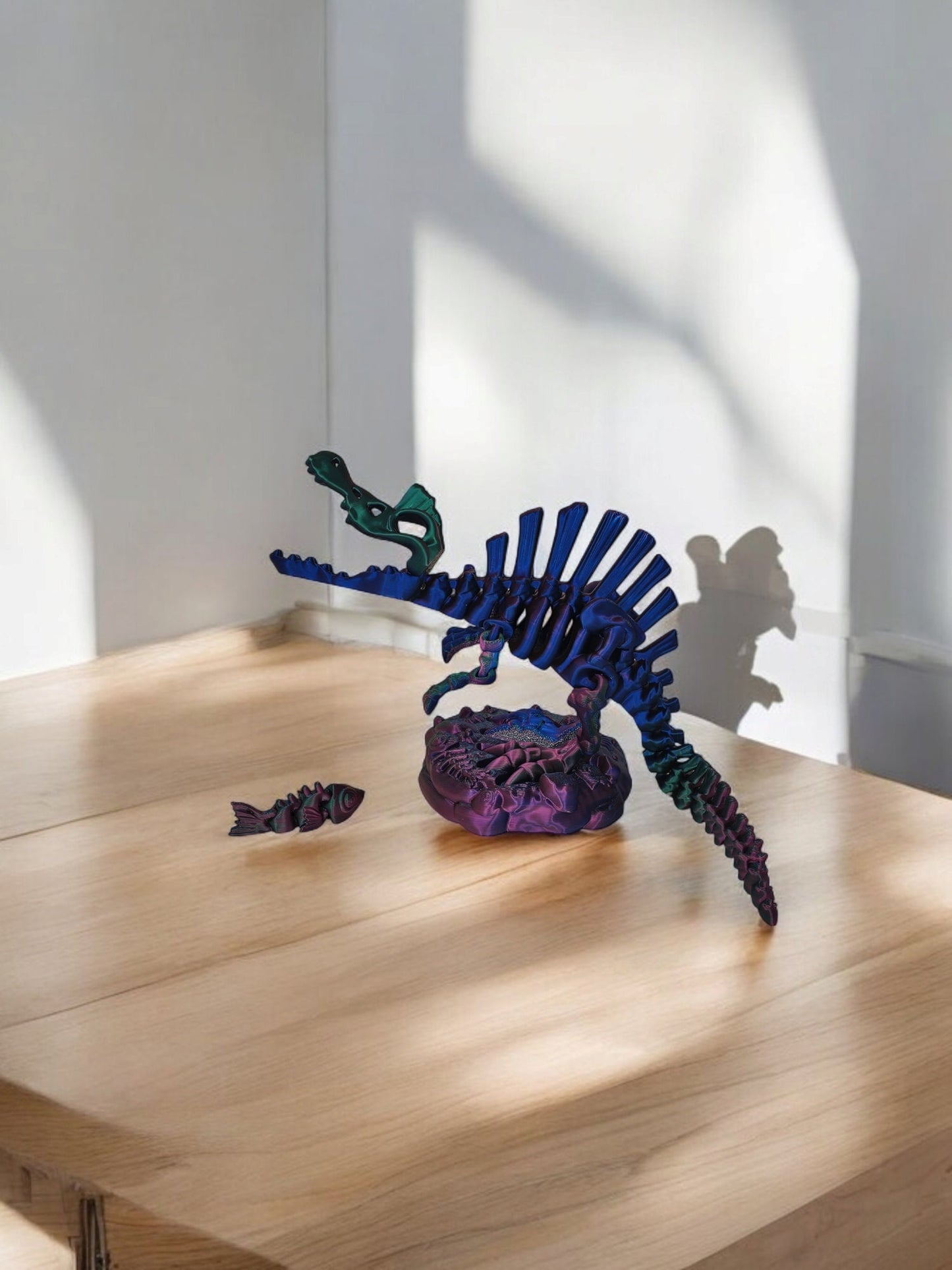 Moveable Spinosaurus Dino Model | 3D Printed Jurassic Toy | Realistic Skeleton Fossil