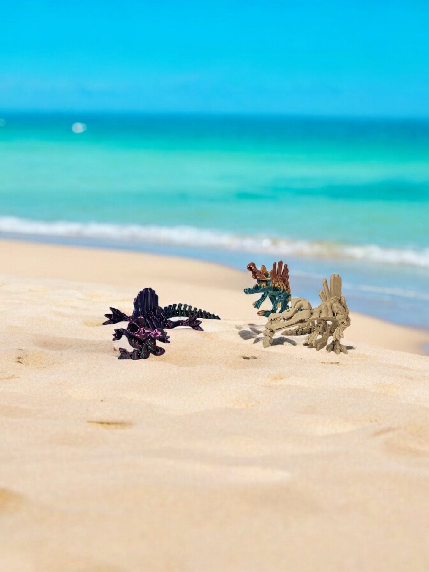 Moveable Spinosaurus Dino Model | 3D Printed Jurassic Toy | Realistic Skeleton Fossil