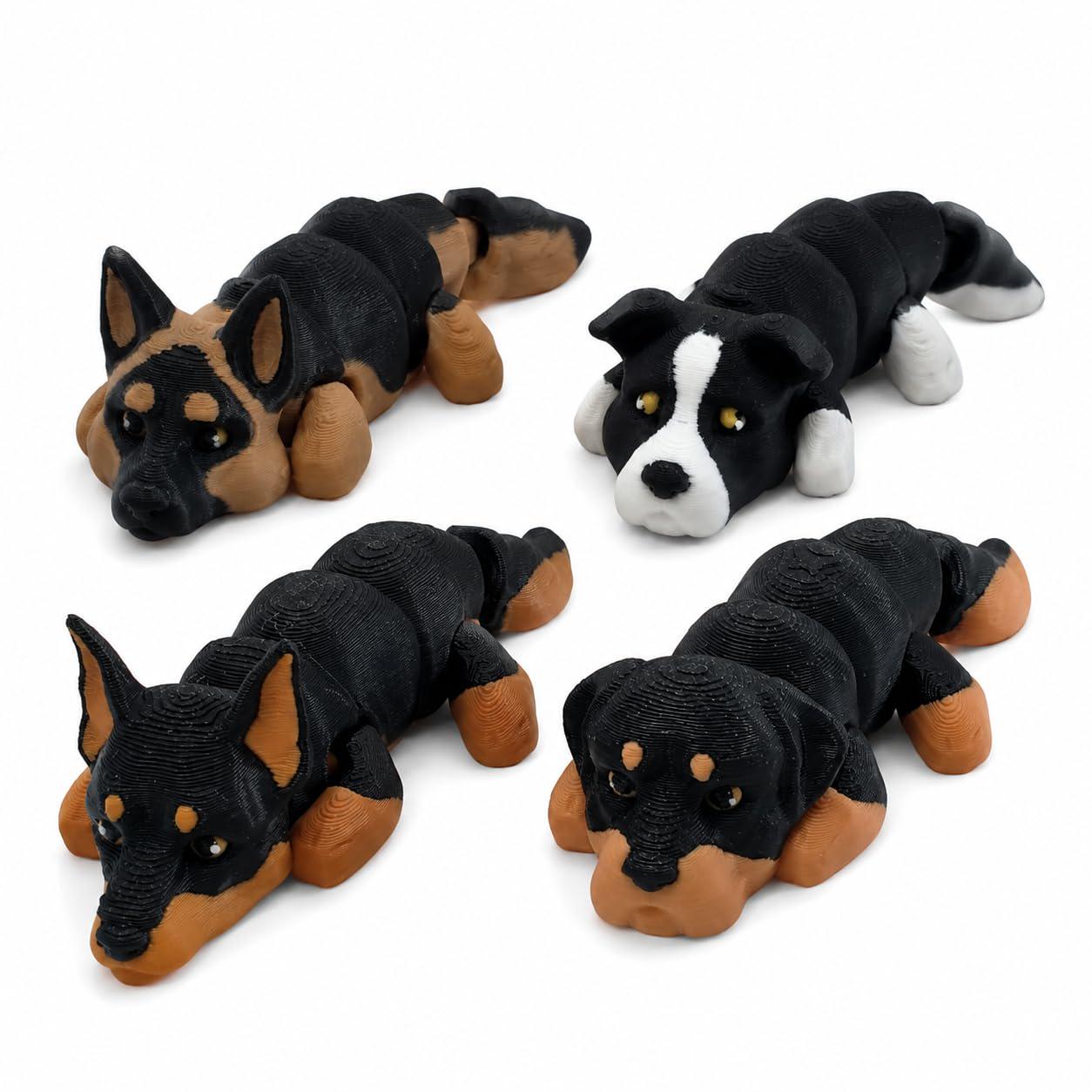 3DbyTT articulated puppy figurine set image 3
