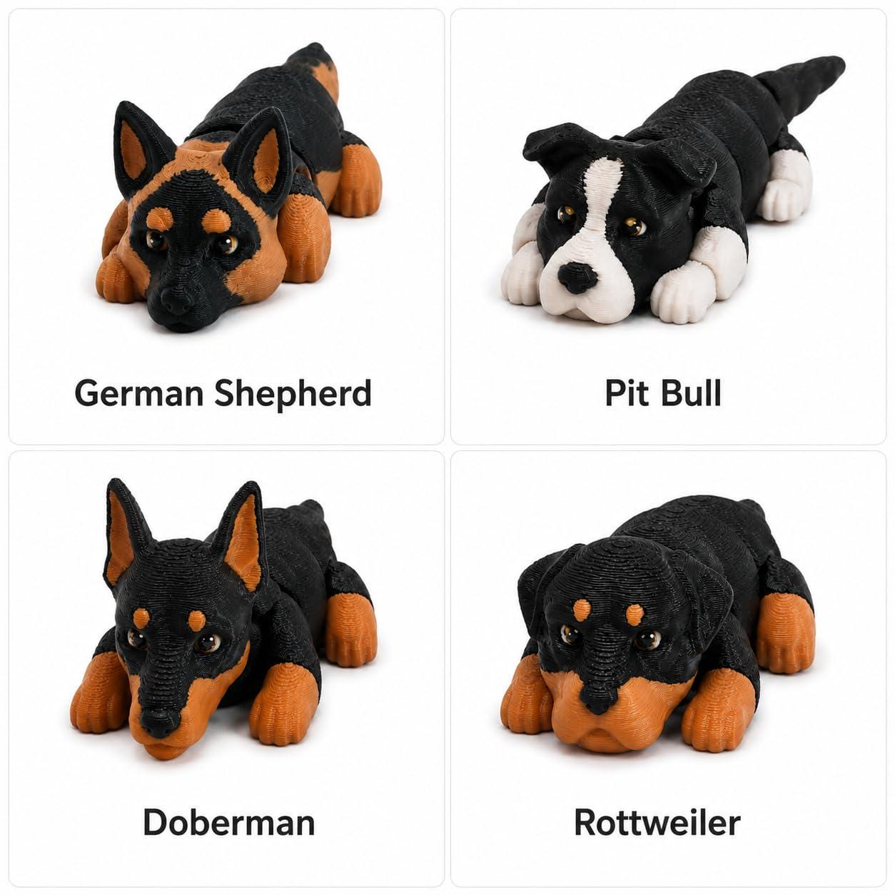 3DbyTT articulated puppy figurine set image 4