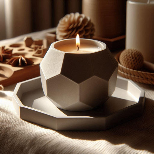 Modern geometric candle holder for tea lights